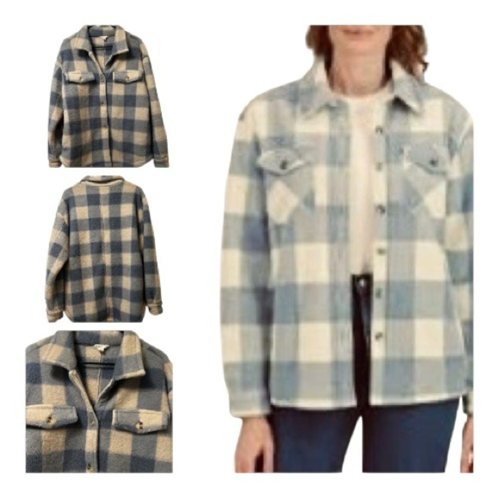 Woman’s Aeropostle plaid fleece flannel oversized Jacket/ Shirt